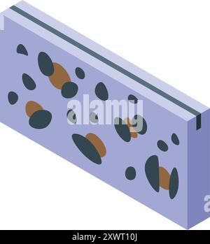 Climbing wall for training showing bouldering gym or activity for strength and fitness Stock Vector