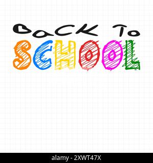 Back to school, Illustrative background. Stock Photo