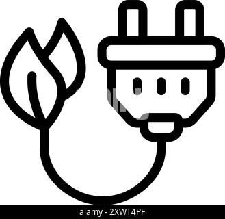Simple yet powerful icon representing the concept of green energy Stock Vector