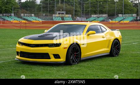 ROYAL OAK, MI/USA - AUGUST 17, 2024: A 2015 Chevrolet Camaro SS car, on the Woodward Dream Cruise, near Detroit, Michigan. Stock Photo