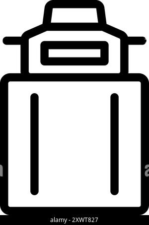 Electric toaster oven cooking food icon, outline style Stock Vector
