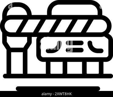 Sign stop control, the customs checkpoint in vector for print or design ...