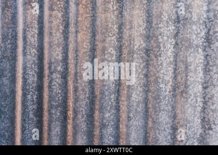 striped metal door texture in gray color with striped patterns Stock Photo