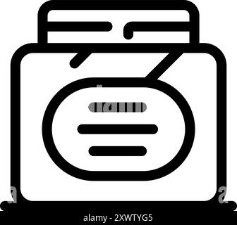 Washing machine showing washing cycle program icon, laundry service symbol in black outline Stock Vector