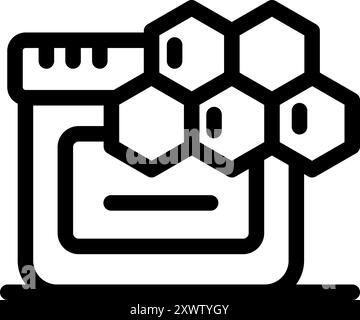 Icon of a laboratory flask with nanomaterial representing innovation in scientific research Stock Vector
