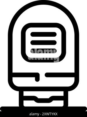 Minimalist vector illustration of a fast train arriving at a platform, ideal for travel and transportation related projects Stock Vector