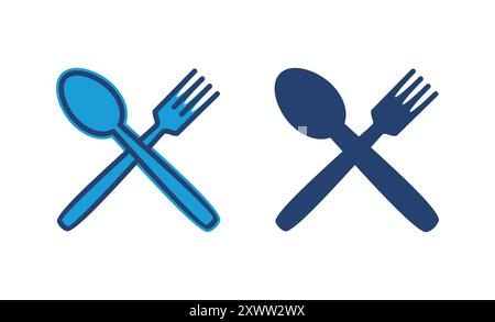 spoon and fork icon vector. spoon, fork and knife icon vector. restaurant icon Stock Vector