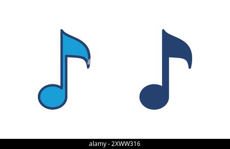 Music icon vector. note music icon vector Stock Vector