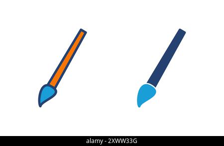 Paint icon vector. paint brush icon vector. paint roller icon vector Stock Vector