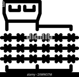 This icon represents a hydroponic system, an innovative method of growing plants without soil Stock Vector