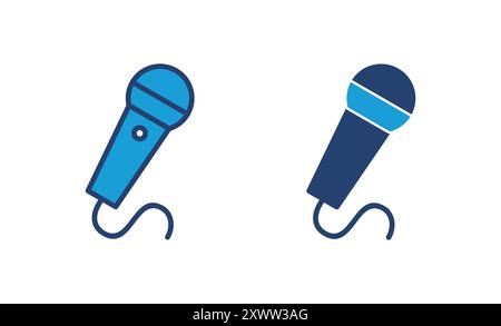 microphone icon vector. karaoke icon vector Stock Vector
