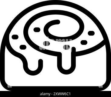 This simple vector illustration of a cinnamon roll is perfect for any project that requires a touch of sweetness Stock Vector