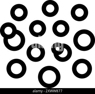 Abstract pattern forming a background with circles overlapping creating new shapes Stock Vector