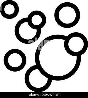 Group of bubbles floating on white background representing cleanliness and hygiene Stock Vector