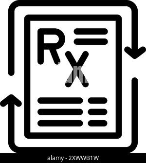 Mod Med Rx Symbol Medical prescription form is showing the rx symbol, depicting treatment ...