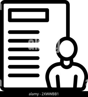 Recruiter is checking a candidate resume before a job interview Stock Vector