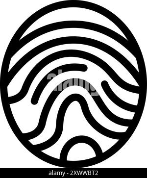 Fingerprint is providing security and identification through biometrics Stock Vector