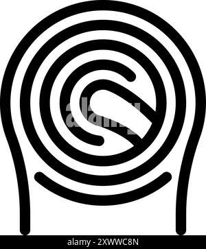 Fingerprint is representing the concept of digital security and access control Stock Vector