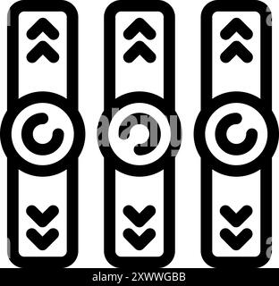 Bold black icon of a data server room showing uploading and downloading information Stock Vector