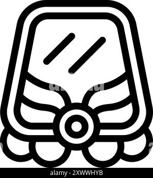 Simple icon of a tram or monorail, representing modern urban transportation Stock Vector