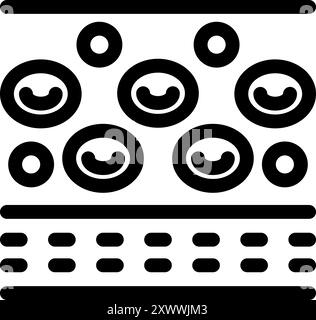 Blood cells flowing through artery cross section showing plasma and platelets Stock Vector