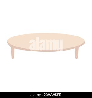Round Coffee Table Icon Stock Vector