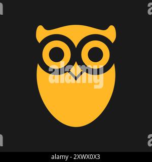 Abstract Golden Owl Icon Stock Vector