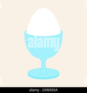 Boiled Egg In An Egg Cup Icon Stock Vector