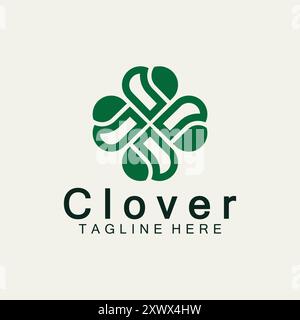 Clover Leaf Logo Template Design Stock Vector