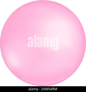 Pink bubble isolated on white transparent background. Bead, pearl or crystal  ball. Glycerin, hyaluron, glutathione or collagen oil drop. Cherry or  strawberry bubblegum. Vector realistic illustration Stock Vector Image &  Art -