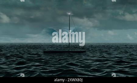 A waterspout hits a yacht moored off the coast. The Bayesian sank ...
