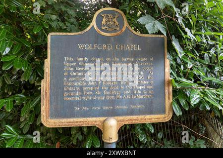 Wolford Chapel in Devon, England, is the burial place of John Graves Simcoe, the first lieutenant governor of Upper Canada. Stock Photo