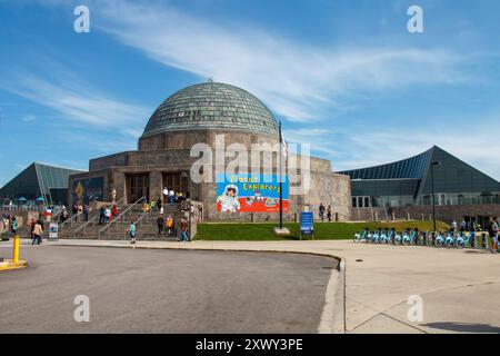 The Adler Planetarium facade, Chicago, IL, USA. Stock Photo