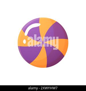 Cartoon illustration of candy for halloween. Vector illustration on white background. Stock Vector