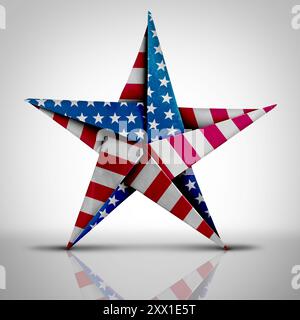 US National Holiday and Happy Labor Day as a patriotic symbol of United States appreciation for the American worker or veterans with the US flag Stock Photo