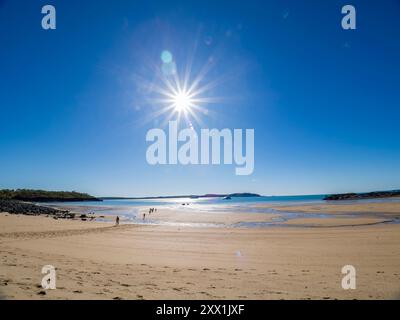 Extreme tidal range shown here at low tide as found on Bigge Island, Kimberley, Western Australia, Australia, Pacific Stock Photo
