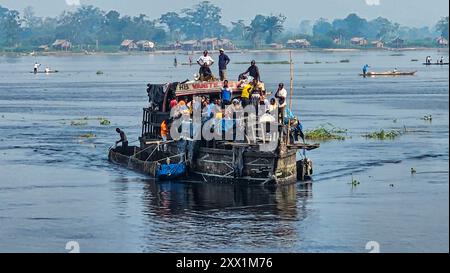 River boat on the Congo river, Mbandaka, Equateur province, Democratic ...