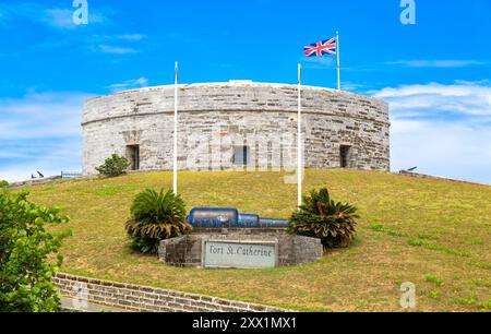 Fort St. Catherine, built in 1614 to defend sea approaches to the island, now a museum, UNESCO World Heritage Site, St George's, Bermuda, Atlantic Stock Photo