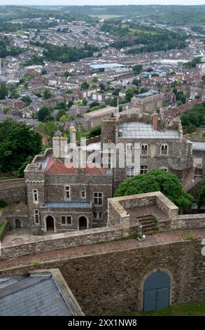 View from Dover Castle, Dover, Kent, England, United Kingdom, Europe Stock Photo