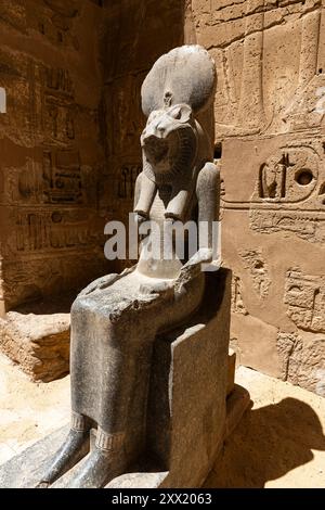 Statue of the Lion Goddess Sekhmet, Temple of Hathor, Dandara, Egypt ...