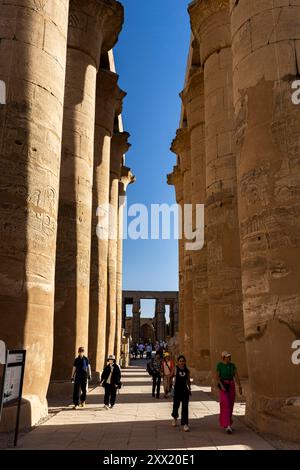 Luxor Temple, Colonnade of Amenhotep III, Luxor Temple, Luxor, Egypt, North Africa, Africa Stock Photo