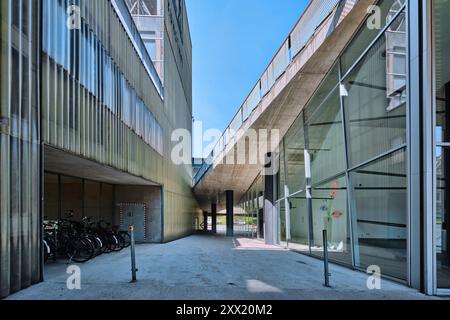 Rotterdam, Netherlands - April 10, 2024:  The Kunsthal museum in Museumpark. The building was designed by the Dutch architect Rem Koolhaas, OMA Stock Photo