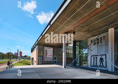 Rotterdam, Netherlands - April 10, 2024:  The Kunsthal museum in Museumpark. The building was designed by the Dutch architect Rem Koolhaas, OMA Stock Photo