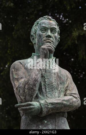 Monument in remembrance of Simon Bolivar, Venezuelan liberator, Garachico, Tenerife, Spain Stock Photo