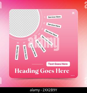 Modern and Elegant Social Media Post Template Design Stock Vector