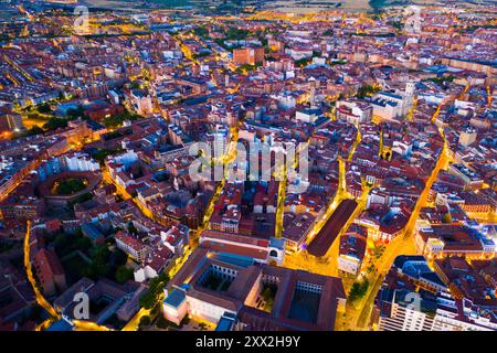 City of Valladolid at night, Stock Photo