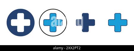 Plus Icon vector. Add plus icon Stock Vector