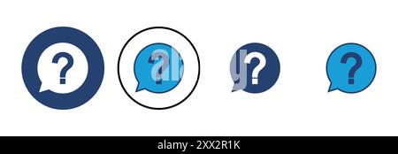 Question icon vector. question mark icon vector. Stock Vector