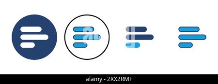 Menu Icon vector. web menu icon. hamburger menu symbol Stock Vector