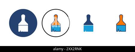 Paint icon vector. paint brush icon vector. paint roller icon vector Stock Vector